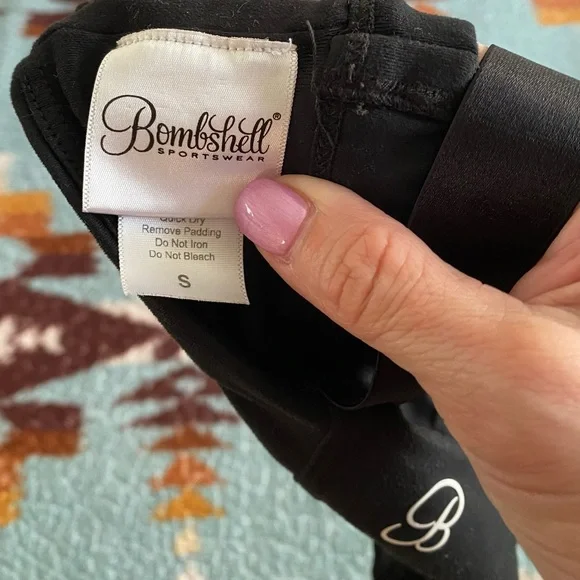 Bombshell Sportswear Black Sports Bra - Picture 3 of 4